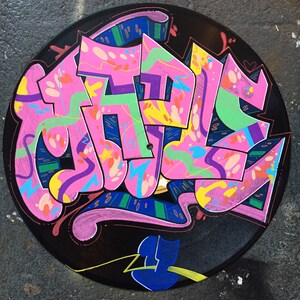 Custom Record Art Hand Lettering by Record Bombing