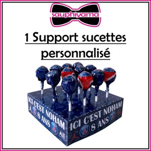 1 Support sucettes personnalisé tous les thèmes sont possible PSG Minnie Mickey Roi Lion Pat Patrouille La Reine des Neiges sauphiyama PSG