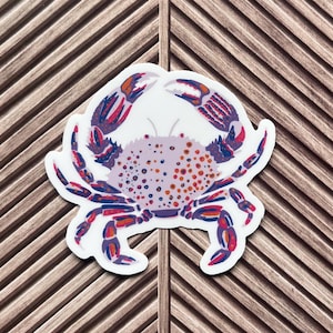 Purple Crab Sticker: Waterproof Vinyl Decal