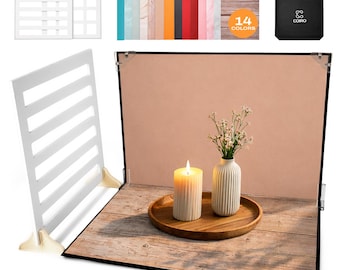 C Coiro Photography Backdrops Kit, 14 Patterns, 2 Grids, 15x11 Inch Small Product Props