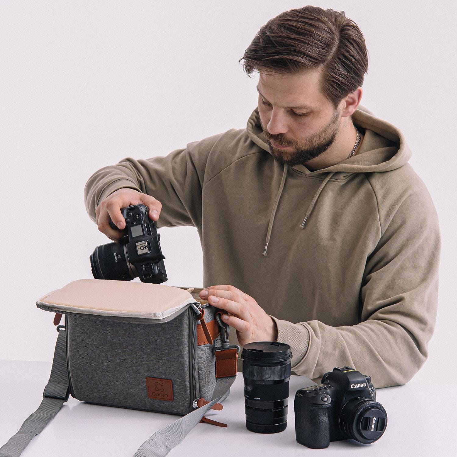 Grey Cameradslr Gray Camera Bag Insert: DSLR, Mirrorless, Lens Protection - Etsy