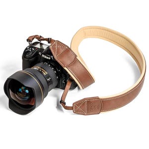 Coiro Leather Camera Shoulder Strap Comfortable Crossbody Strap for Women Men / Cute Padded Strap for Photographer Gift for Him Gift for Her