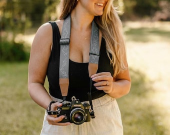 Patterned Nylon Camera Strap, Adjustable DSLR & Mirrorless Strap, Lightweight Shoulder Neck Strap for Photographers