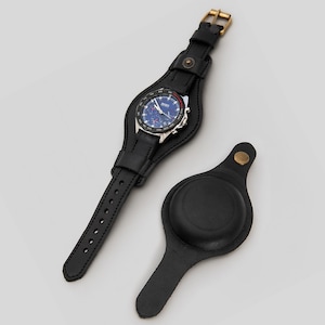 Mens Leather Watch Cuff Band: 20mm Protective Cover