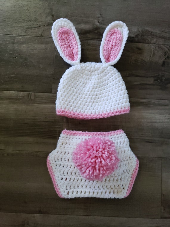 knitted baby bunny outfit