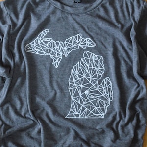 Unisexe mélange Ultra géométrique Michigan T Shirt
