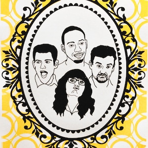 Hand-Pulled Two Color &#39;New Girl&#39; Screen Print Poster 12.5&quot;x19&quot;
