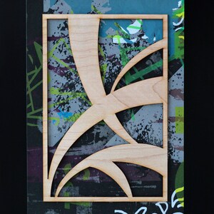 Découpé au laser couche impression d’écran « Fondre » 5 &quot;x 7 »