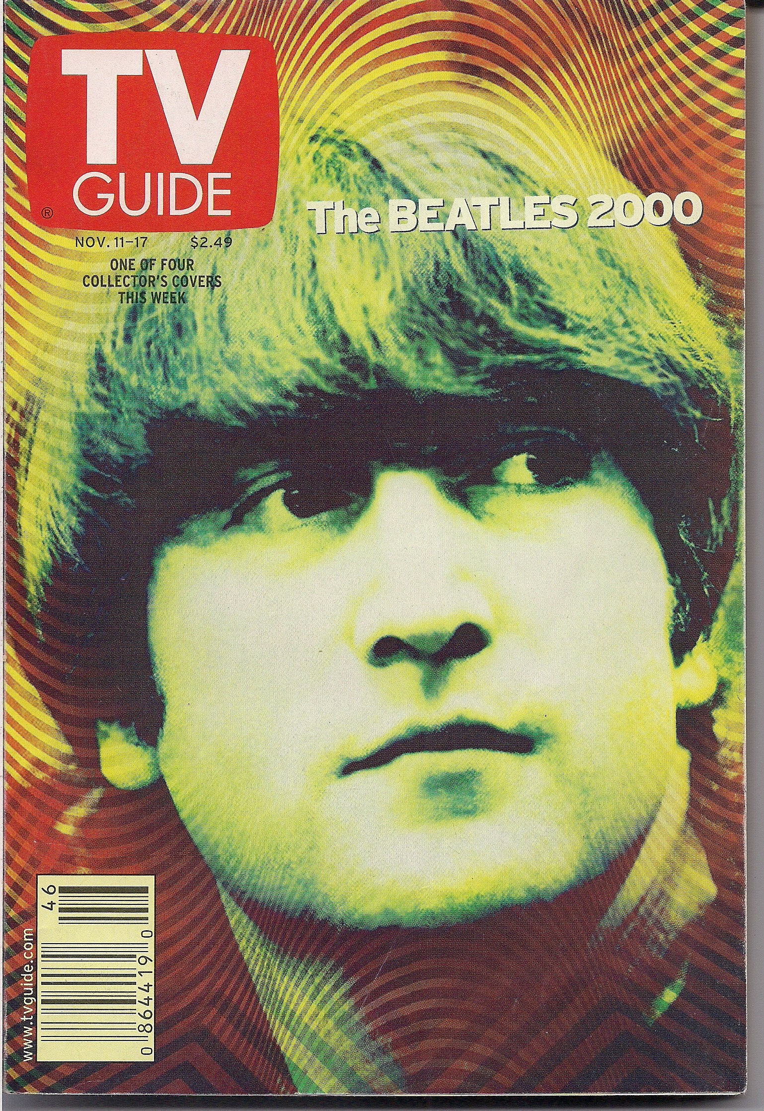 Beatlemania John Lennon Tv Guide Magazine Beatles Anthology Etsy