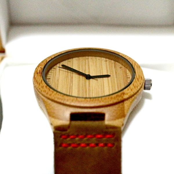 Wood Watch, No Two Wood watches are the same. Each wood watch gets a unique cut of wood in addition to its wood gift box. Mens wood watch