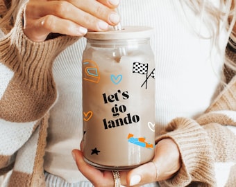 Lando Norris F1 Gift for Race Fan Formula One Glass Cup Racing Enthusiast Gift Racing Esthetic McLaren Racing Formula 1 Gift for Girlfriend