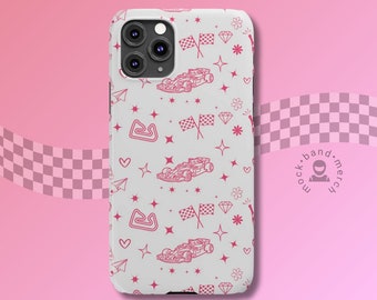 F1 phone case F1 Gift for her Pink F1 Merch Formula 1 Girly Pink Y2K Sim Racing Merch Gift for F1 Enthusiast Girly F1 Gift