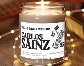 Smells like a win for Carlos Sainz Candle f1 gifts, f1 merch, Ferarri Fan, formula 1 gifts, car lover gift, gift for him, Smooth Operator