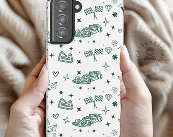 F1 Formula 1 Samsung Galaxy Phone Case Google Pixel F1 Gift for Racing Gift for Formula 1 Fan F1 Race Fan Gift Motorsport Green Hamilton