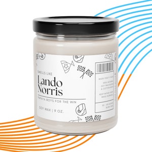 Lando Norris Candle Gift for F1 Fan McLaren Formula One Gift for Lando Norris F1 Inspired McLaren Candle Racing Drive to Survive #4