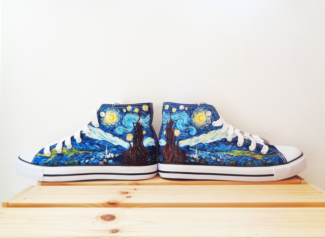 Sneakers art / Scarpe Van Gogh / Scarpe Stary Night / Sneakers Etsy Sneakers art / Scarpe Van Gogh / Scarpe Stary Night / Sneakers Etsy