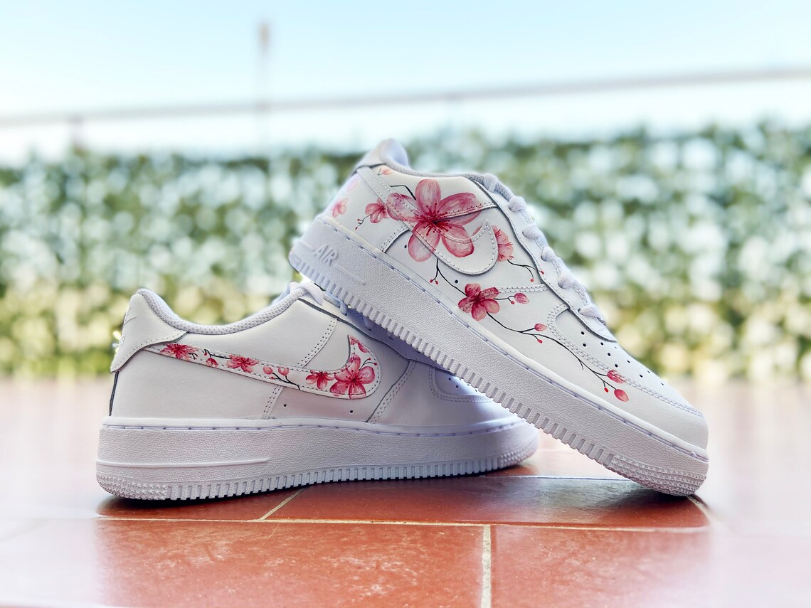 Nike Air Force 1 Cherry Blossom / Sakura Nike / Custom AF1 / | Etsy
