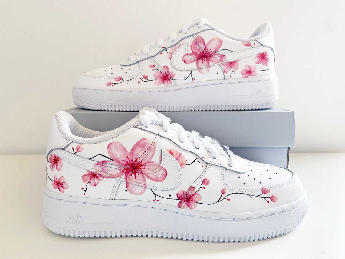 Nike Air Force 1 Cherry Blossom / Sakura Nike / Custom AF1 / | Etsy