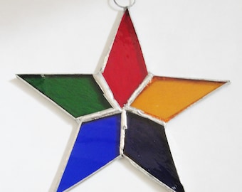 5 Stained Glass Star Suncatchers by Fiesta Color!