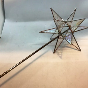 CHRISTMAS TREE TOPPER ! 7 inch stained glass star.