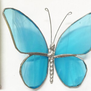 4 inch STAINED GLASS BUTTERFLY suncatcher , handmade, so pretty : image 3