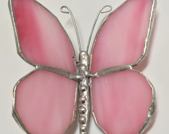 STAINED GLASS  BUTTERFLY  suncatcher   Gorgeous!    Hand Made !