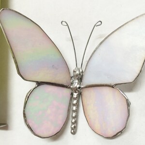 4 inch STAINED GLASS BUTTERFLY suncatcher , handmade, so pretty : image 4