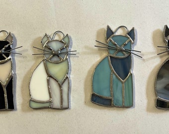 4 handmade Kitty Cat ornaments