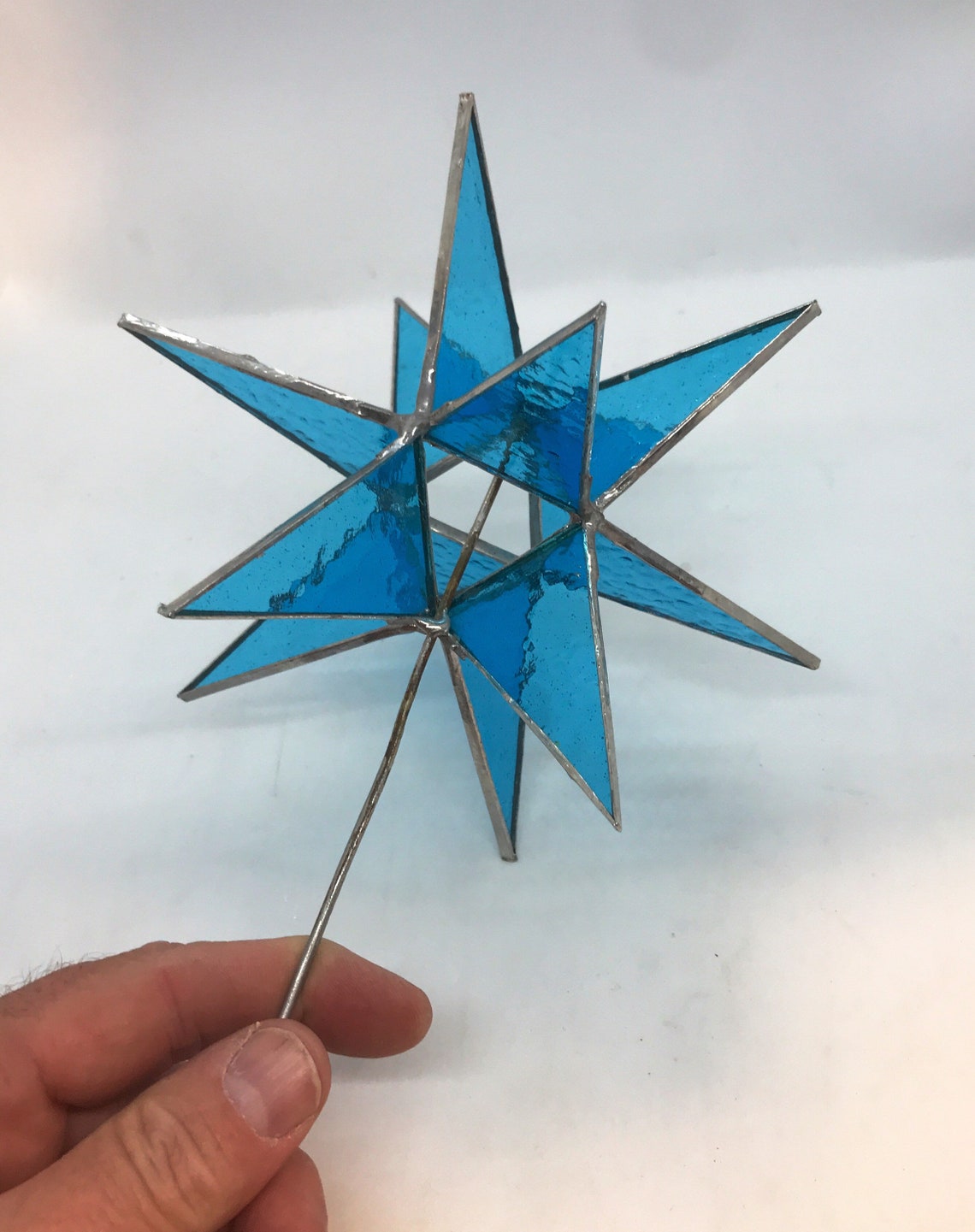 CHRISTMAS TREE TOPPER 7 inch stained glass star. Etsy