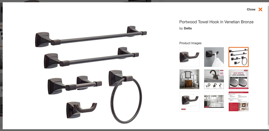 Delta Portwood Bath Collection Bronze Towel Etsy