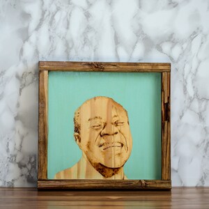 Louis Armstrong : oeuvre d'art cuite au feu de bois