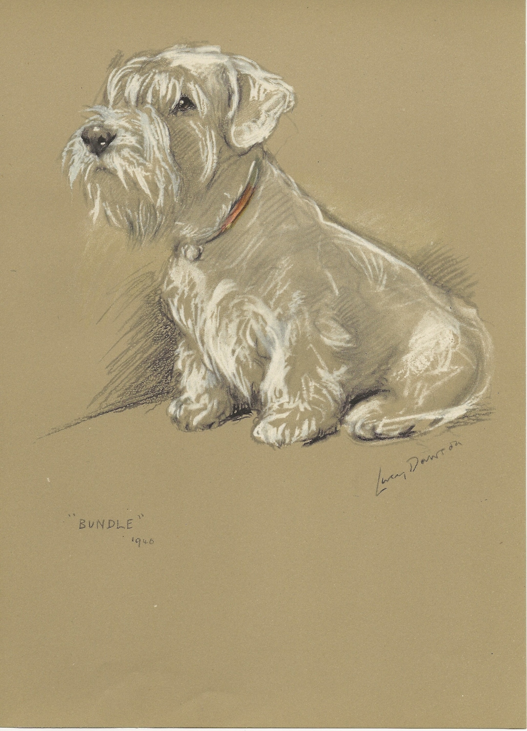 Lucy Dawson Vintage Dog Print 1946 - Etsy