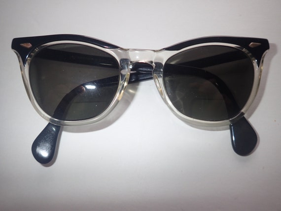 American Optical Cat's Eye Browline Sunglasses w/… - image 3