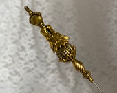 Gargoyle Creature Dragon Hat Pin 8 Sturdy Stick with Point Cover to Use Wear Gold and Silver Unusual Victorian Hatpin HP1052