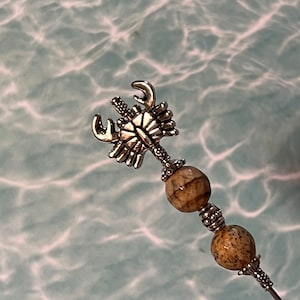 Hatpin }{ Crab Beach Hat Pin or Boutonnière for Seashore Wedding }{ Available Lengths 14” to 4” }{ Ocean Cruise Sea }{ HP4630