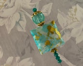 Seafoam Long Hatpin Choose your length Sturdy Steel Stick to Use Includes Clutch Sea Foam HP4415