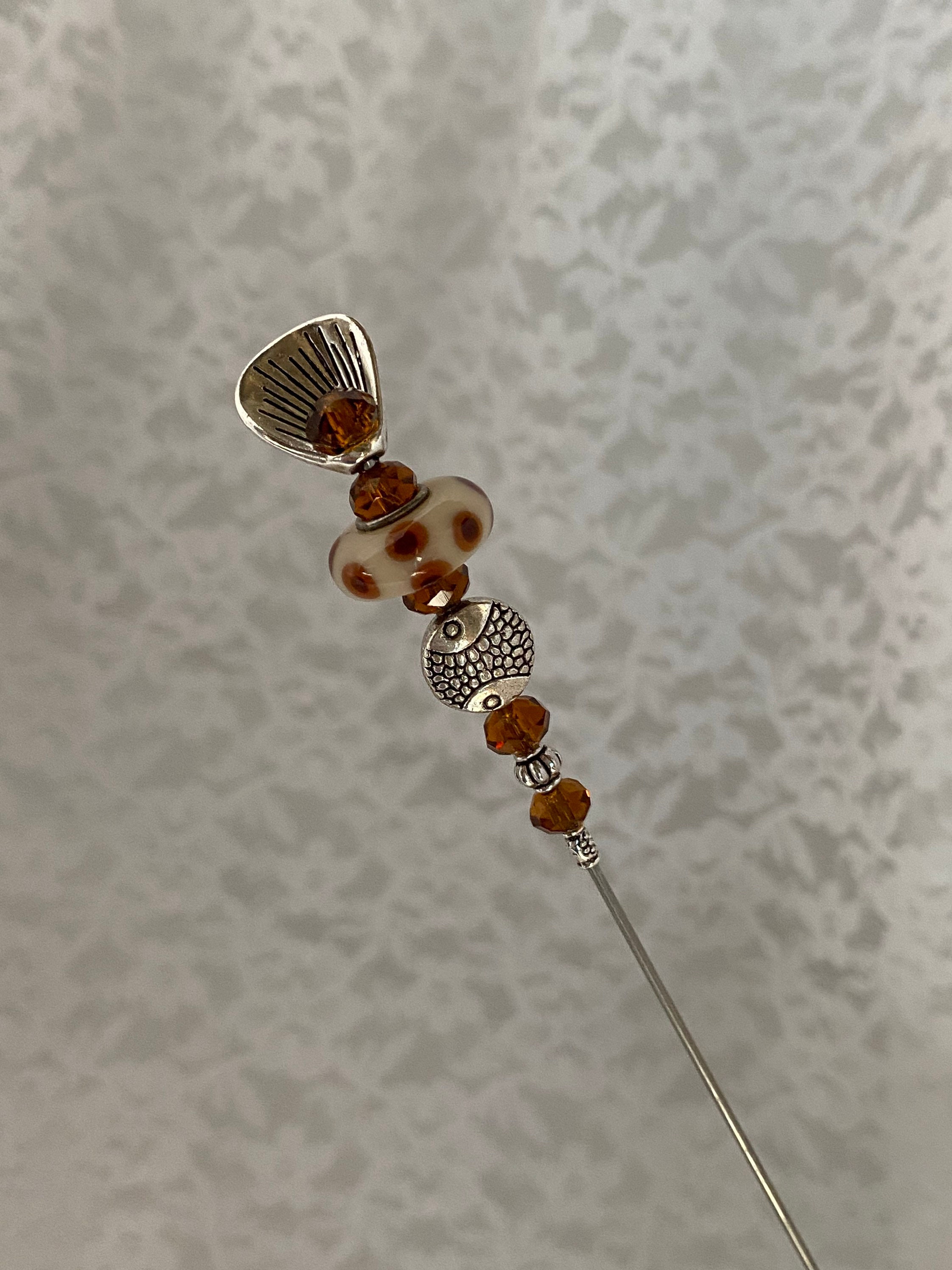 Victorian Long Hat Pin 8 Sturdy Steel Stick with Clutch Etsy