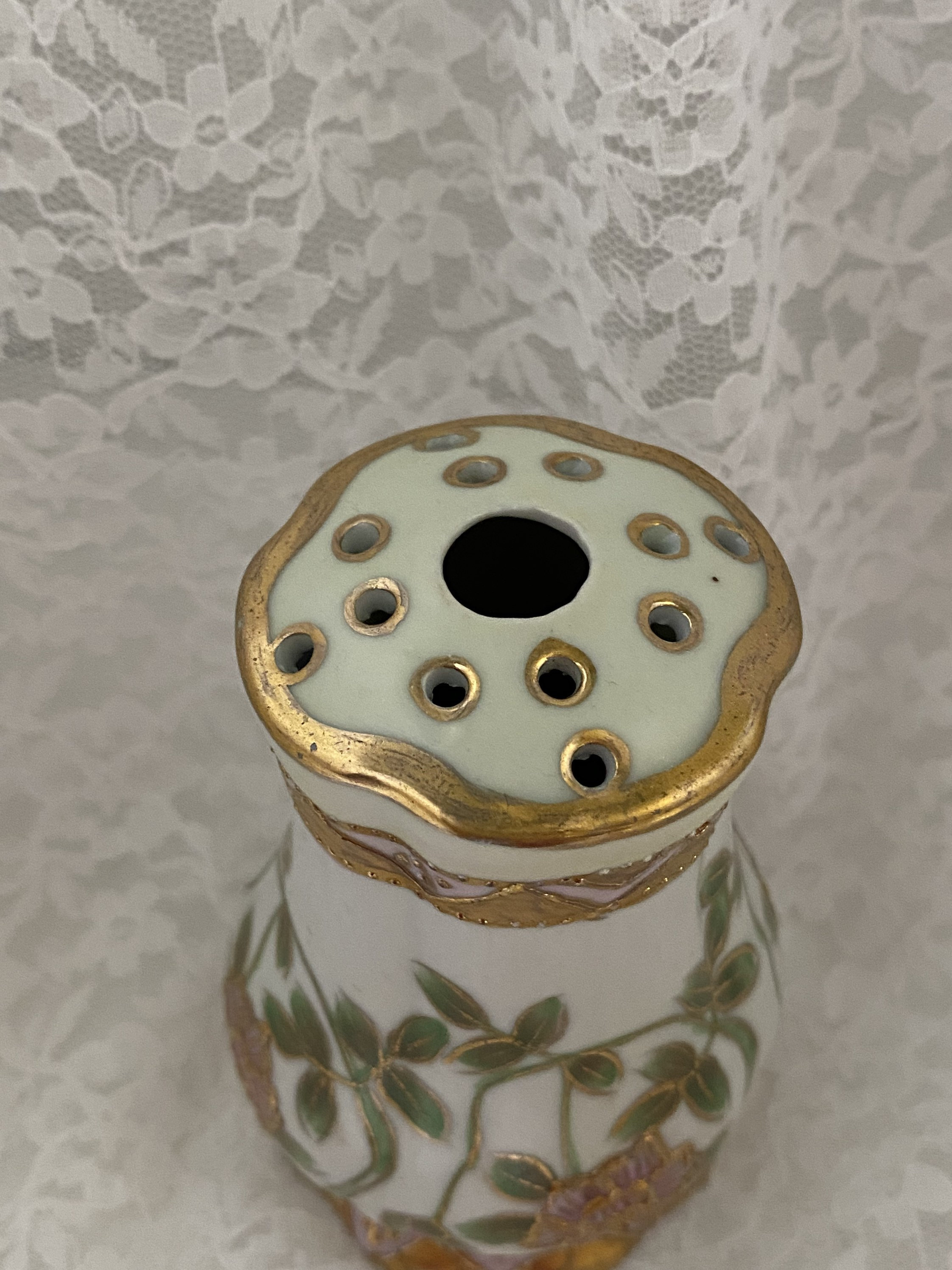 Victorian Hat Pin Holder Beautiful Embossed Gold Moriage Etsy