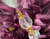 Sparkling Crystal Clear Heart Long Hat Pin Choose your Length Sturdy Steel Stick Sharp Point Includes Clutch Hatpin HP4016