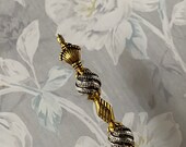 Long Victorian Hat Pin Gold Silver Choose your Length Sturdy Steel Stick Sharp Point Includes Clutch Hatpin HP4032
