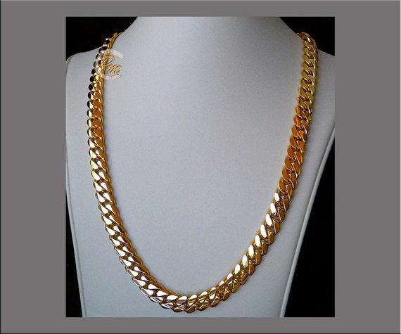 14K Gold Miami Men's Cuban Curb Link 