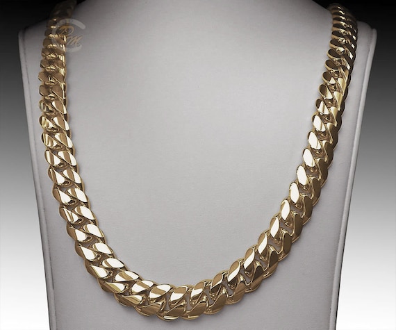 14k gold cuban link necklace deals