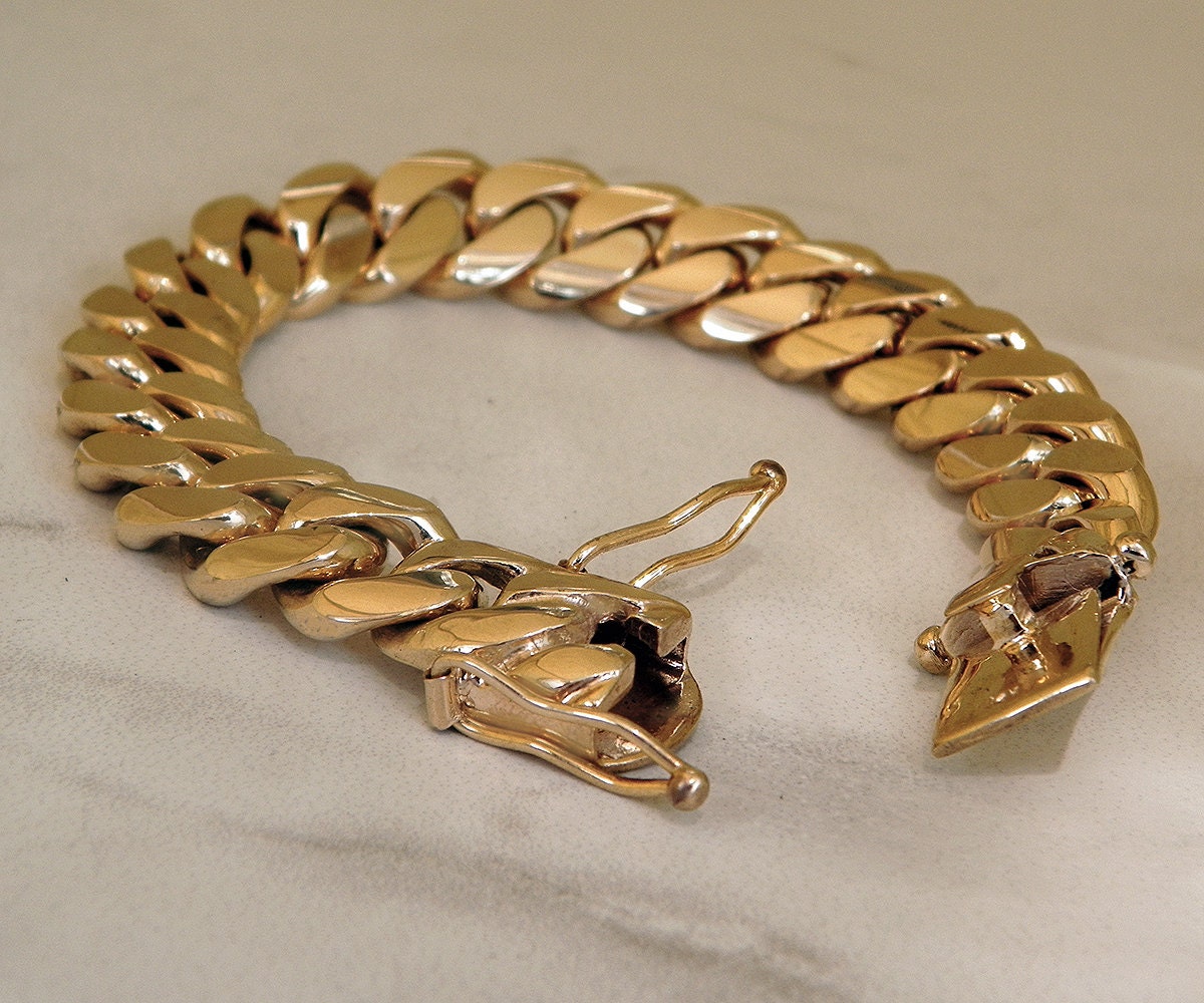 Solid 14K Gold Miami Men's Cuban Curb 