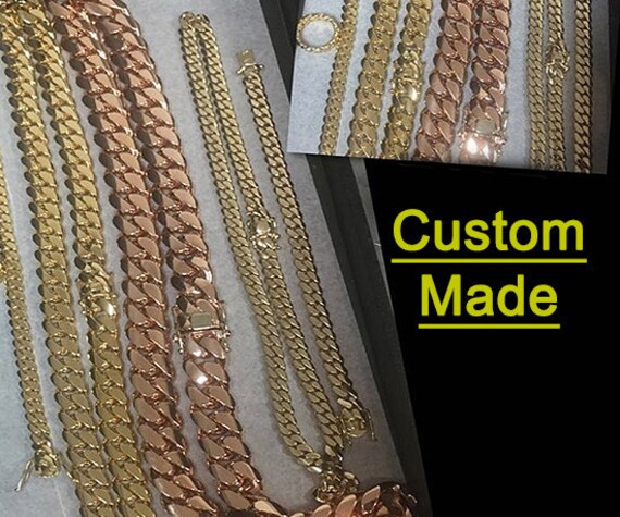 Solid 18K Gold Miami Men's Cuban Curb 