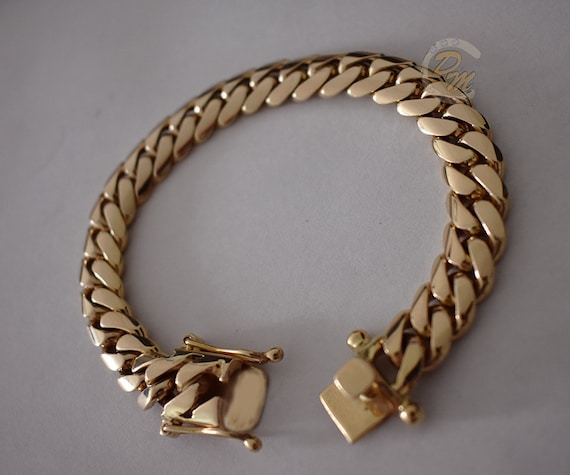  Gold Chain Bracelets for Men, Cuban Link Bracelet for