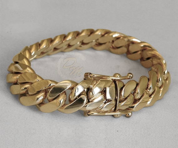 Solid 14K Gold Miami Men's Cuban Curb 