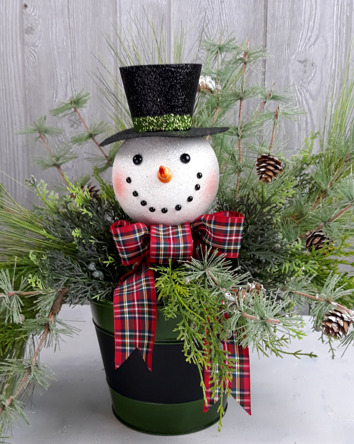 Med Snowman Table Top Whimsical Snowman Winter Decor - Etsy