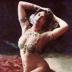 Mata Hari - Exotic Dancer - Spy - Seductress - Courtesan - French Postcard - Nude/Semi-Nude - Singer - Vintage Photograph - Giclee Print