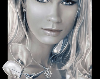 Archival Paper /& Inks Drakenborg Dahlia Before She Is Turned Fantasy Art Camilla M Small Prints up to 8X10 and Note Card
