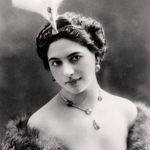 Mata Hari - Exotic Dancer - Spy - Seductress - Courtesan - French Postcard - Nude/Semi-Nude - Singer - Vintage Photograph - Giclee Print